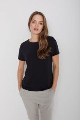 T-SHIRT TINA CZARNY XL - Flawless. Czarne koszulki sportowe damskie Flawless, s, bez wzorów, z bawełny, bez ramiączek. Za 90.00 zł.