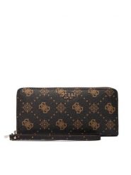 Guess Portfel Carrie Logo Slg SWGP98 98146 Brązowy. Brązowe portfele damskie Guess, ze skóry. Za 299.99 zł.