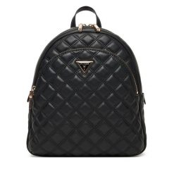 Plecak Guess. Czarne plecaki damskie Guess, z aplikacjami. Za 449.99 zł.