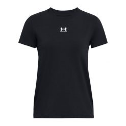 Koszulka damska Under Armour Rival Core. Czarne koszulki sportowe damskie Under Armour, xl, bez wzorów, bez ramiączek. Za 124.57 zł.