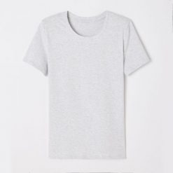Koszulka fitness damska Domyos krótki rękaw. Szare bluzki damskie DOMYOS, m, bez wzorów, z bawełny, sportowe, bez kołnierzyka, bez ramiączek. Za 39.99 zł.