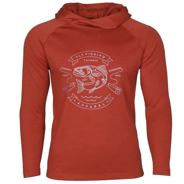 Taimen Charaa Hoodie - Brick Red. Czerwone bluzy męskie TAIMEN, bez wzorów, sportowe, bez ramiączek, bez kaptura. Za 249.99 zł.