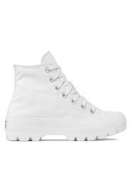 Converse Trampki Chuck Taylor All Star Lugged Hi 565902C Biały. Białe trampki i tenisówki damskie Converse, bez wzorów, z materiału, bez zapięcia. Za 239.99 zł.