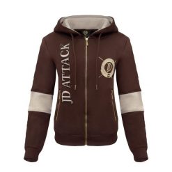 Bluza z zamkiem JD ATTACK Stefanie. Czerwone bluzy damskie JD ATTACK, l, bez wzorów, z bawełny, bez ramiączek, bez kaptura. Za 189.00 zł.