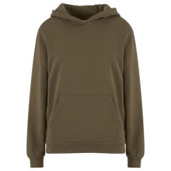 Bluza damska z kapturem Urban Classics Loose Brushed. Zielone bluzy damskie Urban Classics, bez wzorów, z polaru, bez ramiączek, z kapturem. Za 183.50 zł.