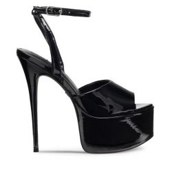 Sandały Nine West. Czarne sandały damskie Nine West, bez wzorów, bez obcasa, na szpilce, bez zapięcia. Za 124.99 zł.