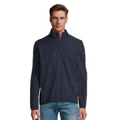 Męska Kurtka Radian Soft Shell. Niebieskie kurtki męskie SOL'S, m, bez wzorów, z puchu, sportowe, bez kaptura. Za 182.99 zł.