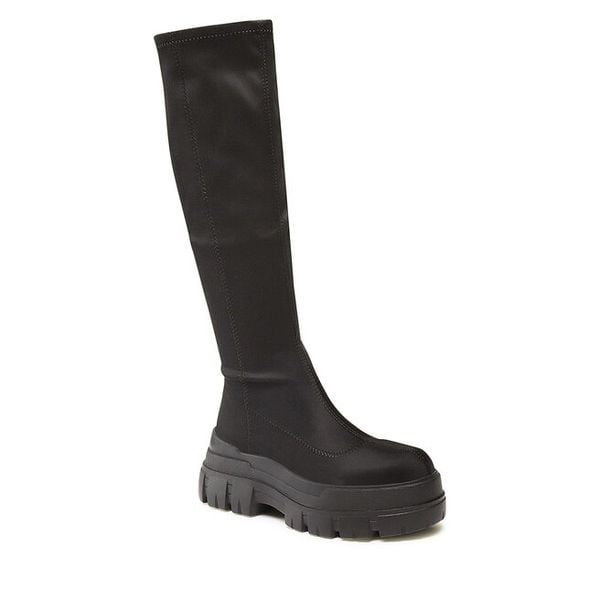 Kozaki Jenny Fairy. Czarne kozaki damskie Jenny Fairy, bez wzorów, bez obcasa, na płaskiej podeszwie, bez zapięcia. Za 149.99 zł.