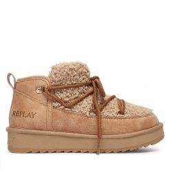 Śniegowce REPLAY. Brązowe śniegowce damskie Replay, bez zapięcia. Za 449.99 zł.