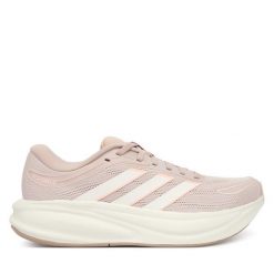 Buty do biegania adidas. Czerwone obuwie sportowe damskie Adidas, bez wzorów, bez zapięcia, do biegania. Za 299.99 zł.