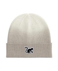 Czapka beanie – haftowane logo / gradient / rozmiar uniwersalny (biała). Białe czapki damskie SURF MONKEY, z aplikacjami, z dzianiny. Za 139.95 zł.