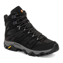 Buty turystyczne męskie Merrell Moab 3 Apex Mid WP. Czarne buty zimowe męskie Merrell, bez wzorów, bez obcasa, bez zapięcia. Za 469.99 zł.