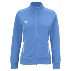 Bluza rozpinana tenisowa damska Tecnifibre Team Jacket. Niebieskie bluzy damskie TECNIFIBRE, bez wzorów, sportowe, bez ramiączek, bez kaptura. W wyprzedaży za 219.00 zł.