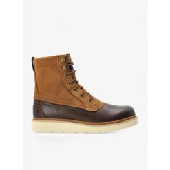 Buty zimowe męskie Sorel Slabtown 62 Caribou WP. Brązowe buty zimowe męskie Sorel, na zimę, bez wzorów, bez obcasa, bez zapięcia. Za 555.99 zł.