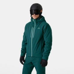 Kurtka narciarska Helly Hansen Alpha Lifaloft. Zielone kurtki sportowe męskie Helly Hansen, na zimę, m, bez wzorów, bez kaptura, narciarskie. W wyprzedaży za 1,585.50 zł.