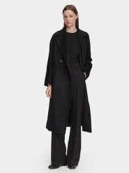 Weekend Max Mara Płaszcz wełniany Resina 2625016021 Czarny Regular Fit. Czarne płaszcze damskie Weekend Max Mara, na zimę, bez wzorów, z wełny, bez kołnierzyka, bez kaptura. Za 3,379.00 zł.