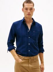 Tommy Hilfiger koszula casual Mężczyźni Regular Fit Bawełna niebieski|biały|czerwony, M. Białe koszule męskie Tommy Hilfiger, m, bez wzorów, z bawełny, casualowe, bez kołnierzyka, bez ramiączek. Za 279.95 zł.
