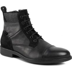 Trzewiki GEOX - U Jaylon E U84Y7E 04623 C9999 Black. Czarne botki męskie Geox, bez wzorów, z materiału, bez obcasa, bez zapięcia. Za 519.00 zł.