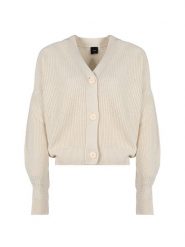 Pinko Kardigan "Radon" | 100851 A0OS | Kobieta | Ecru. Kardigany damskie Pinko, l, bez wzorów, z bawełny, bez kołnierzyka. W wyprzedaży za 499.00 zł.
