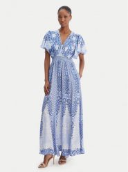 Hale Bob Sukienka letnia Sandra 5YTK664A Niebieski Regular Fit. Niebieskie sukienki damskie Hale bob, na lato, m, bez wzorów, z wiskozy, bez kołnierzyka, bez ramiączek. Za 2,299.00 zł.