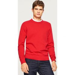 Gładki sweter - Czerwony. Czerwone swetry męskie Reserved, l, bez wzorów, bez kołnierzyka, bez ramiączek. Za 59.99 zł.