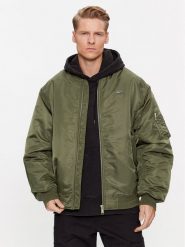 Tommy Jeans Kurtka bomber Authentic DM0DM17660 Zielony Relaxed Fit. Zielone kurtki męskie Tommy Jeans, m, bez wzorów, z jeansu, bez kaptura. Za 1,099.00 zł.