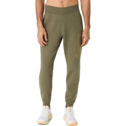 Spodnie do biegania Asics Logo. Zielone spodnie sportowe męskie Asics, m, bez wzorów, z dresówki, do biegania. Za 300.00 zł.