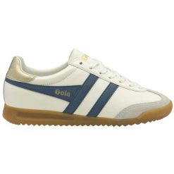 Sznurowane trampki damskie Gola Torpedo Leather. Białe trampki i tenisówki damskie Gola, bez wzorów, z gumy, bez zapięcia. Za 441.50 zł.