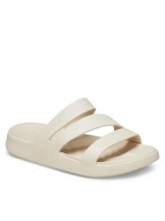 Crocs Klapki Getaway Strappy Sandal W 209587 Écru. Klapki damskie Crocs, bez wzorów, z tworzywa sztucznego, bez obcasa, bez zapięcia. Za 129.99 zł.