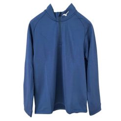 Bluza Mizuno Crested. Niebieskie bluzy damskie Mizuno, m, bez wzorów, z materiału, eleganckie, bez ramiączek, bez kaptura. Za 324.50 zł.