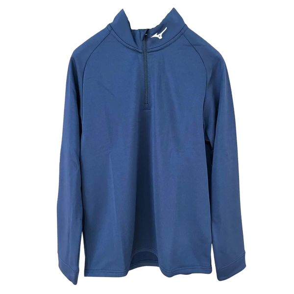 Bluza Mizuno Crested. Niebieskie bluzy damskie Mizuno, m, bez wzorów, z materiału, eleganckie, bez ramiączek, bez kaptura. Za 324.50 zł.