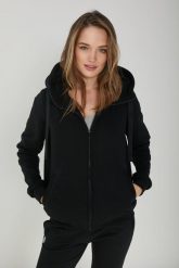 BLUZA NICOLE CZARNA XS - Flawless. Czarne bluzy damskie Flawless, s, bez wzorów, z bawełny, bez ramiączek, z kapturem. Za 397.00 zł.