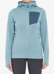 Bluza rozpinana damska Rab Superflux Hoody. Niebieskie bluzy damskie RAB, xs, bez wzorów, z materiału, bez ramiączek, z kapturem. Za 384.99 zł.