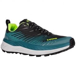 Buty trekkingowe męskie Lowa Fortux. Niebieskie trekkingi męskie Lowa, z materiału, bez zapięcia. Za 600.75 zł.