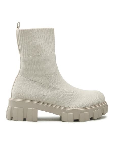 DeeZee Botki WS5553-11 Écru. Botki damskie DeeZee, bez wzorów, z materiału, bez obcasa, na płaskiej podeszwie, bez zapięcia. Za 119.99 zł.