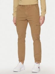 Tommy Jeans Spodnie materiałowe Austin DM0DM20281 Beżowy Regular Fit. Brązowe spodnie materiałowe męskie Tommy Jeans, bez wzorów, z bawełny. Za 249.99 zł.