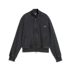 Damska bluza dresowa Puma. Czarne bluzy damskie Puma, s, bez wzorów, z dresówki, eleganckie, bez ramiączek, bez kaptura. Za 349.50 zł.