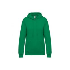 Bluza damska z kapturem Kariban. Zielone bluzy damskie KARIBAN, xl, bez wzorów, z bawełny, bez ramiączek, z kapturem. Za 181.00 zł.