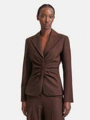 Marella Marynarka Fumana 2623046032 Brązowy ciemny Slim Fit. Brązowe marynarki i żakiety damskie Marella, bez wzorów, z syntetyku, bez kołnierzyka, bez ramiączek. Za 1,729.00 zł.