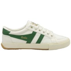 Sznurowane trampki damskie Gola Stratus. Białe trampki i tenisówki damskie Gola, bez wzorów, z gumy, bez zapięcia. Za 359.50 zł.
