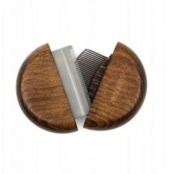 Ekskluzywny grzebie� 2 w 1, do wyczesywania pche� ze zgrzeb�em, okr�g�y, drewno bukowe, stal, plastik PP, �rednica 9,1cm. Golarki i trymery MICROSOFT. Za 55.34 zł.