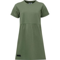 Sukienka LOAP Denisa damska, denim 100% bawełna, zielona, S. Zielone sukienki damskie LOOP, na lato, s, bez wzorów, z bawełny, sportowe, bez kołnierzyka, bez ramiączek, sportowe. Za 127.77 zł.