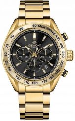 Zegarek Giewont Zegarek Męski Giewont Chronograph Sapphire Złoto Czarny GW9580-B4. Czarne zegarki męskie Giewont, bez wzorów, złote. Za 231.90 zł.