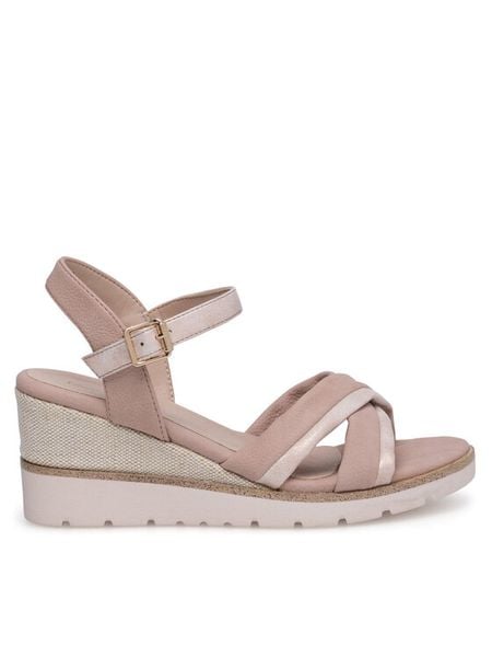 Clara Barson Sandały WS6253-04 Różowy. Czerwone sandały damskie Clara Barson, bez wzorów, z syntetyku, bez obcasa, na koturnie, bez zapięcia. Za 83.99 zł.