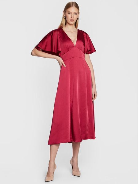 Ted Baker Sukienka koktajlowa Immie 263112 Różowy Regular Fit. Czerwone sukienki damskie Ted Baker, bez wzorów, z syntetyku, wizytowe, bez kołnierzyka, bez ramiączek. Za 1,009.00 zł.