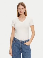 Guess T-Shirt O5GI00 KBBU1 Écru Boxy Fit. T-shirty damskie Guess, m, z aplikacjami, z bawełny, bez kołnierzyka, bez ramiączek. Za 79.99 zł.