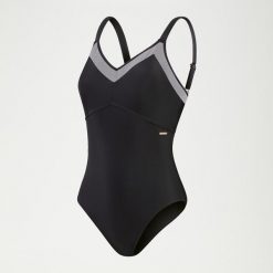 Strój kąpielowy jednoczęściowy damski Speedo Shaping Mesh. Czarne stroje kąpielowe damskie Speedo, xs, bez wzorów, z meshu. Za 229.99 zł.