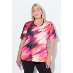 Damskie T-Shirt wycięcie na plecach okrągły dekolt rękaw 1/2. Czerwone koszulki sportowe damskie Ulla Popken, plus size, bez wzorów, z elastanu, bez ramiączek. Za 199.99 zł.