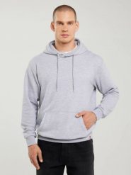 Bluza męska z kapturem szara Litson 901. Szare bluzy męskie BIG STAR, l, bez wzorów, z bawełny, z kapturem. W wyprzedaży za 199.99 zł.