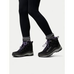 Trekkingi Columbia. Czarne obuwie trekkingowe damskie Columbia, bez zapięcia. Za 479.99 zł.